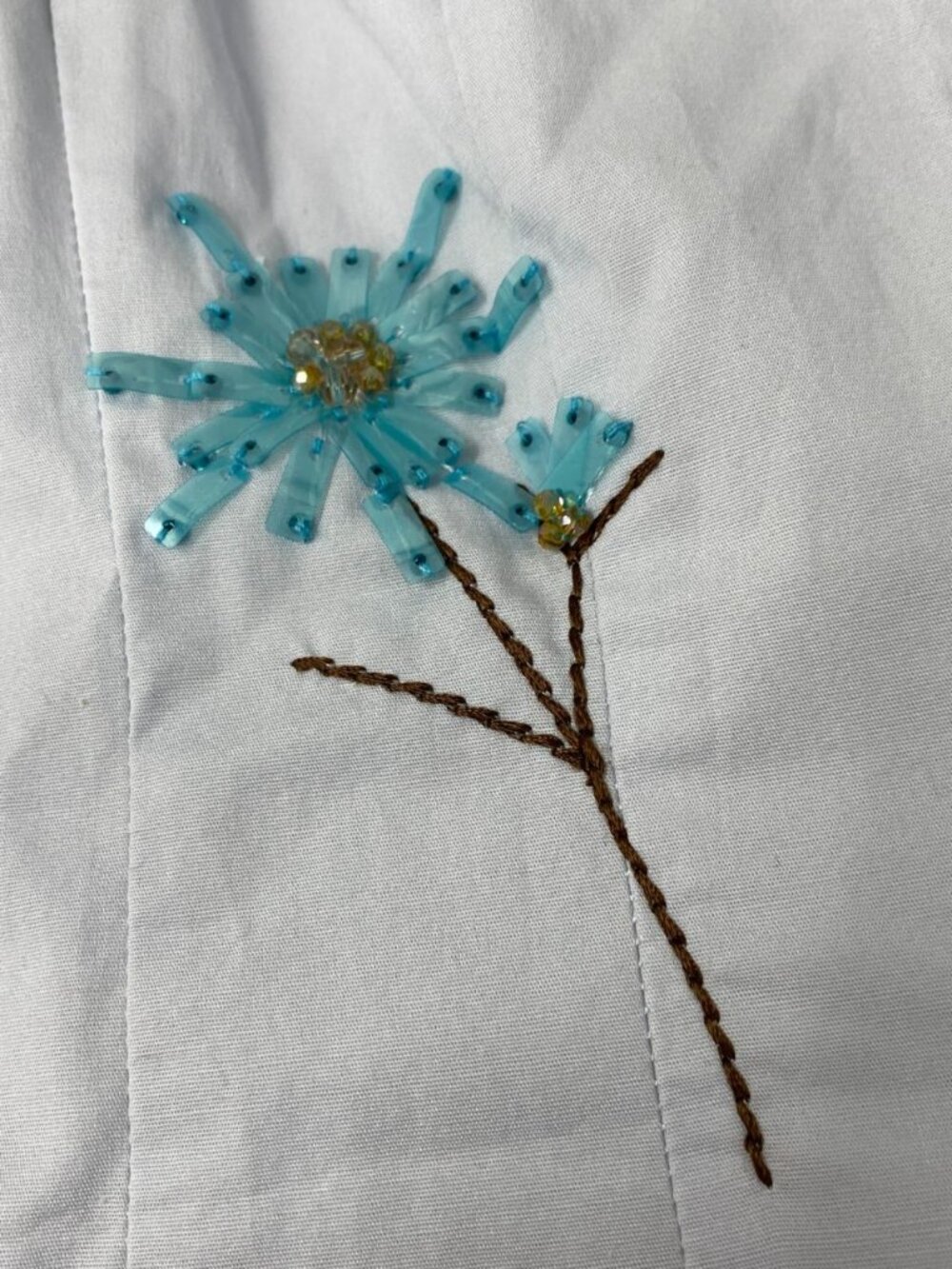 Staud Wylie Light Blue Embellished Poplin Midi Dress 0 - Picture 7 of 16